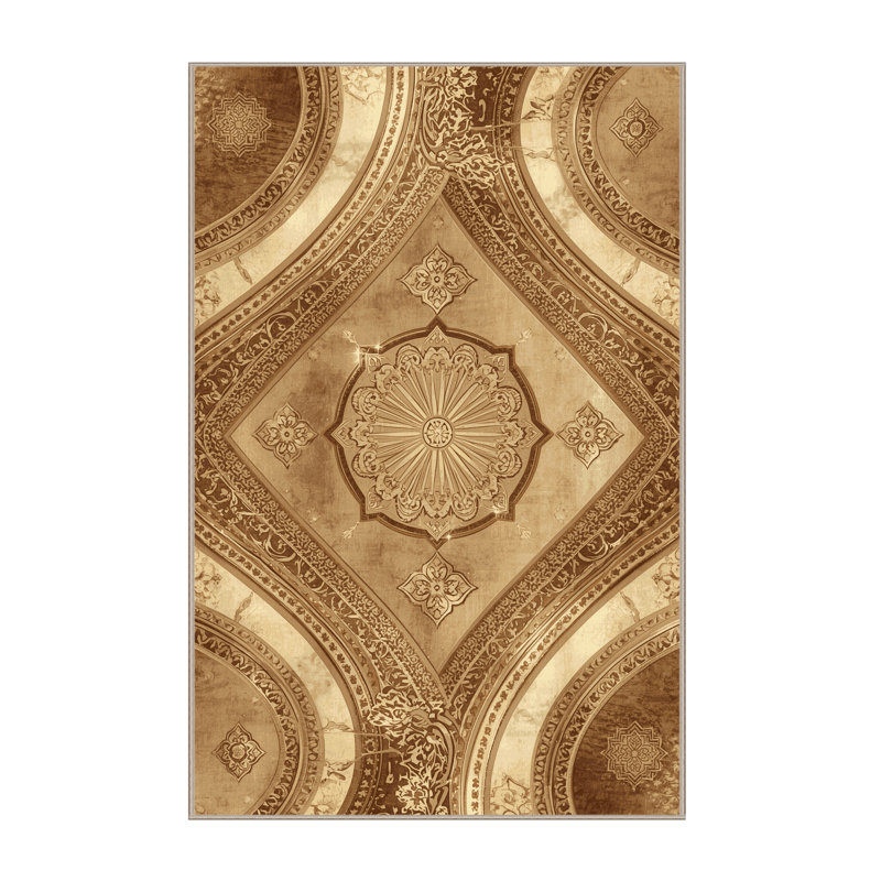 Tapis oriental beige / beige délavé à la machine Bergland, 2 x 5