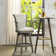 Swivel Upholstered Counter Stool with Solid Wood Frame