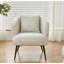 Chaise d'appoint moderne en velours avec pieds et coussin en métal-1139108959