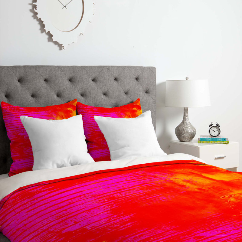 Sophia Buddenhagen Polyester Abstract Duvet Cover, Queen Duvet Cover + 2 Standard Shams
