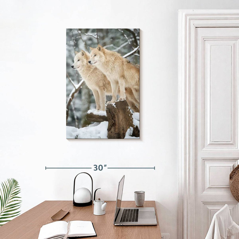 Brampt Two Wolves, 30" H x 20" W