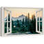 Fenêtre de paysage «Window View Midwest Mountain Range Pine Tree Forest Nature Scenic Landscape» sur toile-98448463