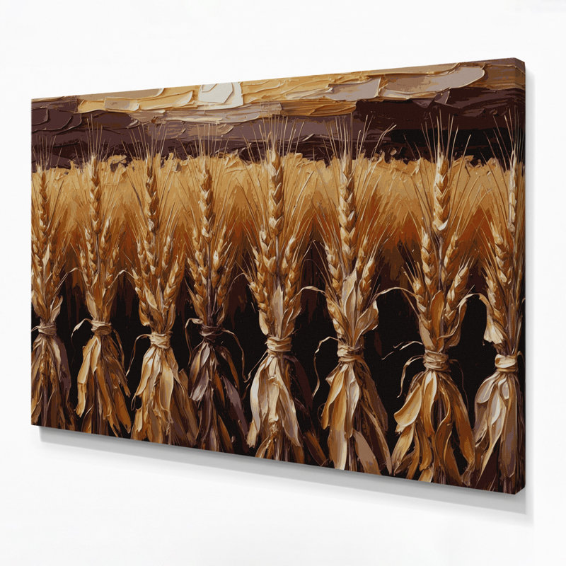 Art mural sur toile brun, "Thanksgiving Harvest", H 11 po x l 14 po