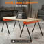 HOMCOM Saw Horses Twin Pack, Sawhorses with Height Adjustable Legs, Orange
