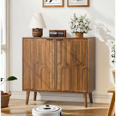 Buffet avec rangement, armoire de rangement style campagnard avec trombone, armoire à café en bois pour la cuisine, la salle à manger, le salon, le vestibule, noyer, l 31,5 po