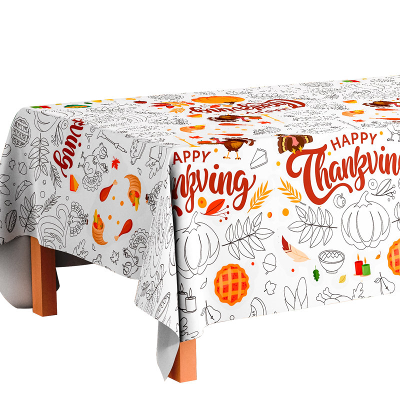 Nappe de l'Action de grâce à colorier pour enfants