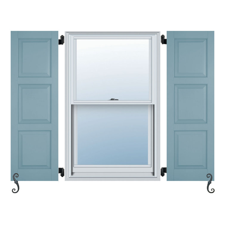 Atlantic Classic Three Equal Panels, Raised Panel Shutter Pair