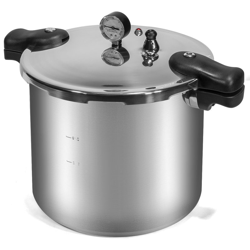 Barton Holiday Home 22-Quart Pressure Canner with Integrated Gauge and Rack