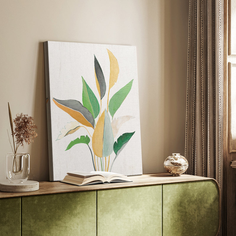 «Touched with Sage II» - galerie enveloppée de cavas, H 27 po x l 18 po