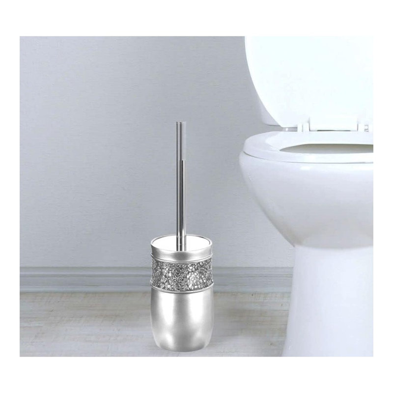Porte-brosse de toilette en nickel brossé 14 po