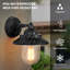 Matte Black 23.5cm H Outdoor Armed Sconce