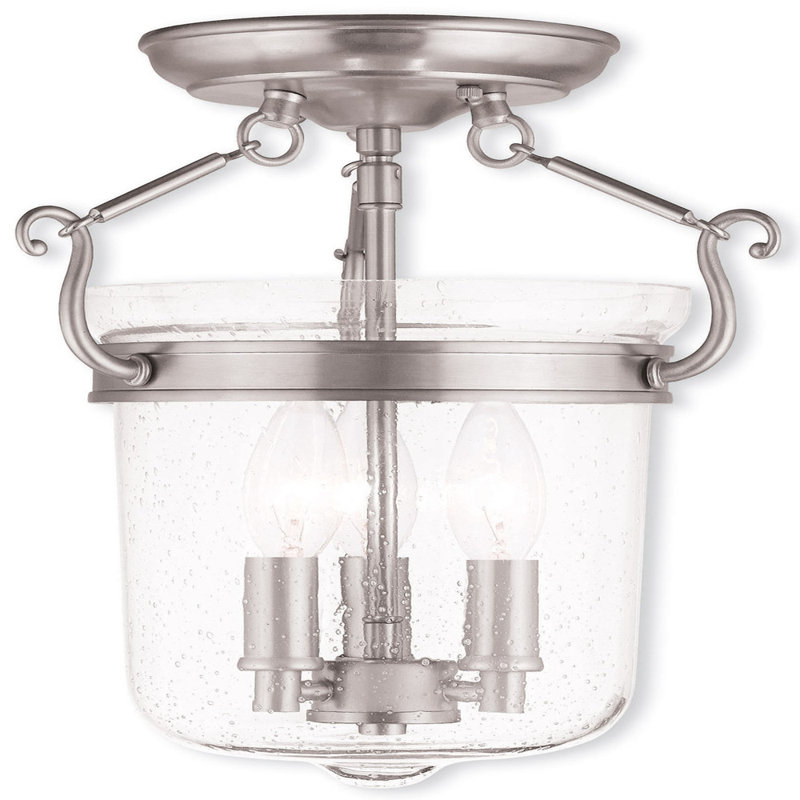 Plafonnier encastré Philmont, Nickel brossé