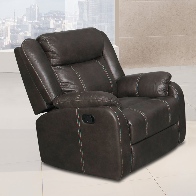 Sotomayor Upholstered Recliner, Charcoal
