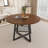47" Extendable Round Table with Storage – Walnut Finish, Metal Frame, Seats 4-8