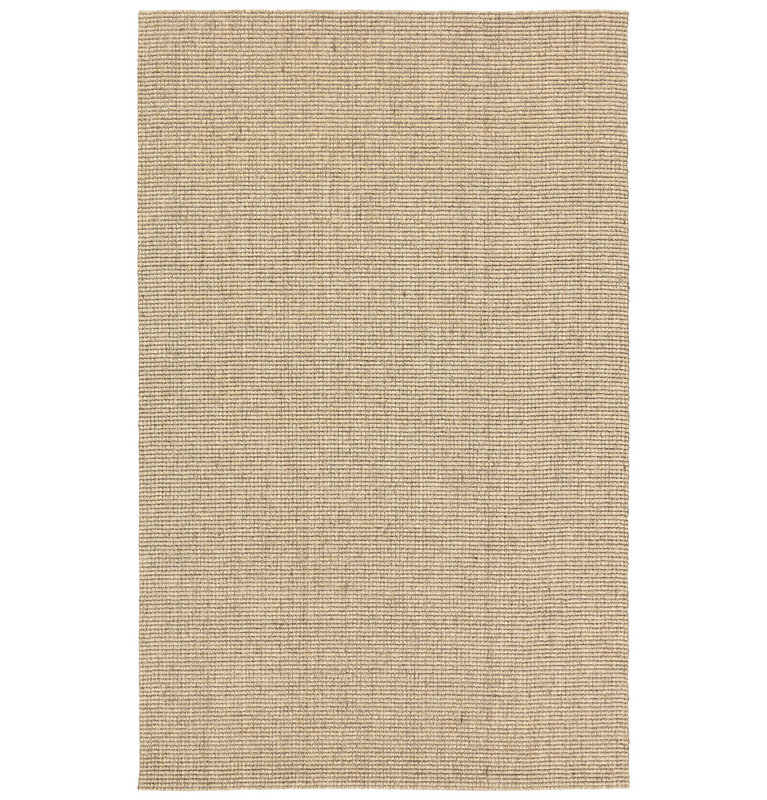 Tapis brun clair en sisal tissé à la main Bahan, Rectangle 6 pi x 9 pi