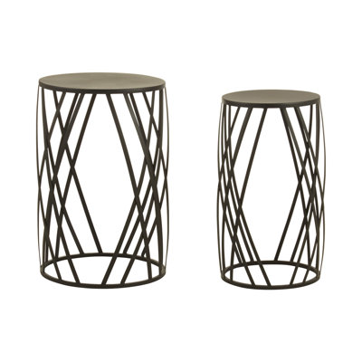 Winterberry Drum Nesting Tables