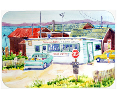 Caroline's Treasures Seafood Shack for Fresh Shrimp Glass Cutting Board