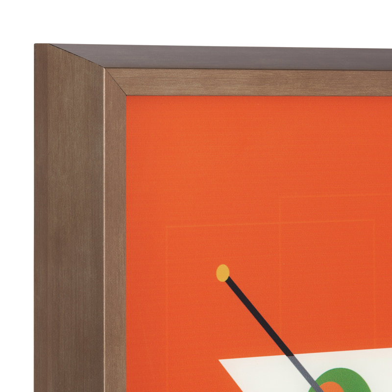Martini by Amber Leaders Framed Glass Wall Art, Orange/Black Framed Glass