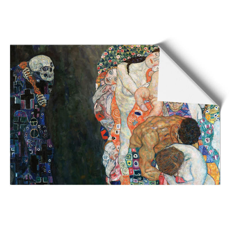 Death and Life by Gustav Klimt - Frameless Print, 42cm H x 59cm W x 0.1cm D