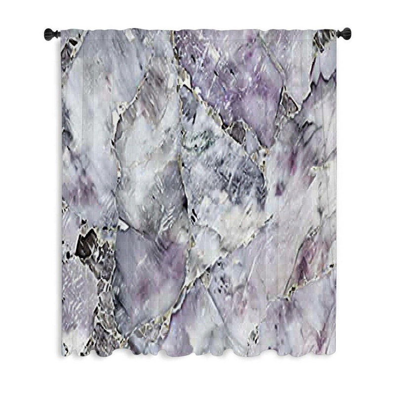 Rideau transparent en polyester Mekael, L 50 po x L 84 po