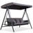 Mirga 3-seat Large Porch Swing Stand with Adjustable Backrest and Cushion and Pillows Included-160115935