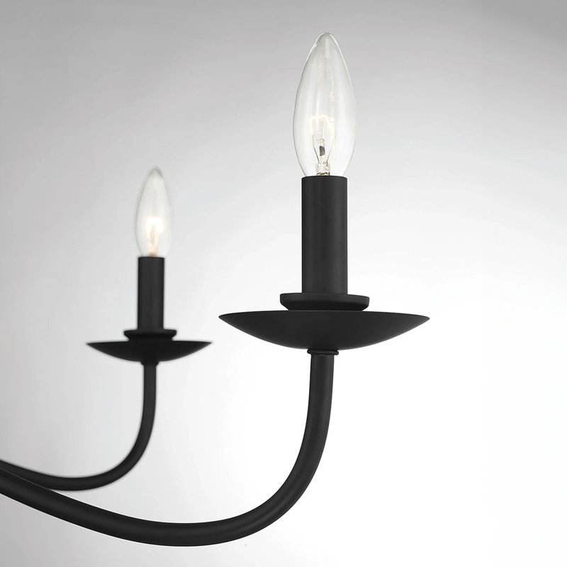 Abigeal 5-Light Chandelier, Noir mat