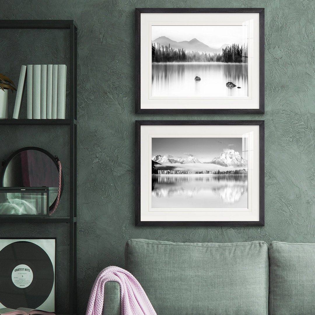 " Mountain Reflection " 2 - Pieces Loon Peak® Mat 