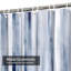 Rideau de douche aquarelle rayé bleu marine à 12 crochets-794172090