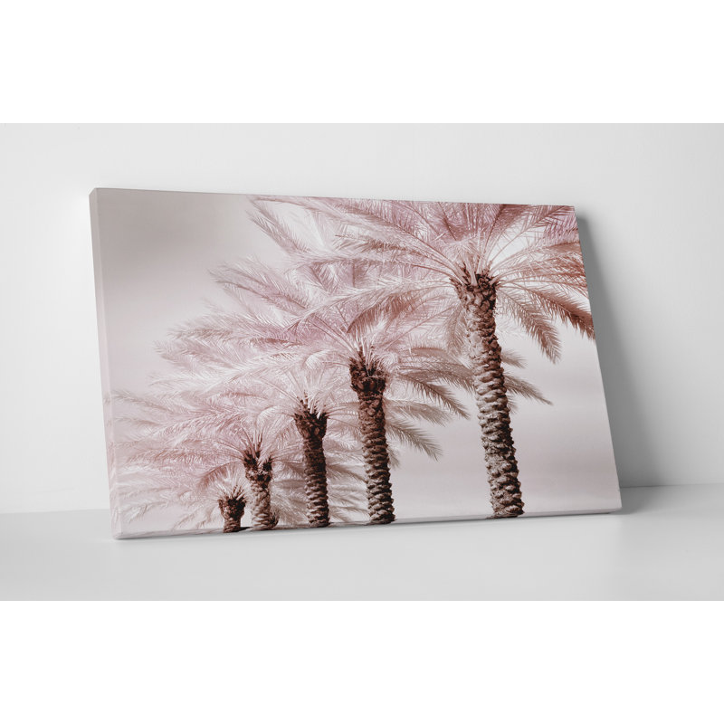 " Stately Palms ", 16" H x 20" W x 1.5" D, Wrapped Canvas