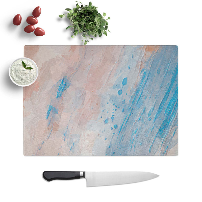 Glass Kind Love in Abstract Chopping Board, 28.5 cm W x 20 cm L