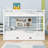 Queen Over Queen Wood Bunk Bed With Twin XL Trundle And Ladder-210383610