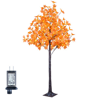  Arbre de 7 lumières à DEL avec 208 lumières à DEL blanc chaud pour la fête de l'Automne