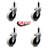 4 Inch Thermoplastic Rubber Wheel 3/4 Inch Expanding Stem Caster Set of 4 SCC/SCC-EX05S410-TPRS-34-4