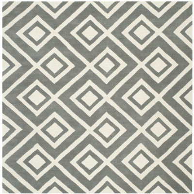 Deedie Hand Tufted Wool Geometric Rug
