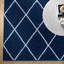 Tapis bleu marine à poils longs Babich-689258362