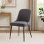 Ensemble de 2 chaises d'appoint en tissu gris foncé Burt