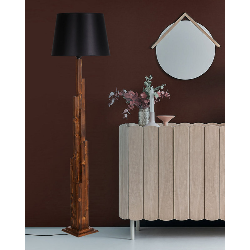 Terrey 165cm Brown Novelty Floor Lamp, Black