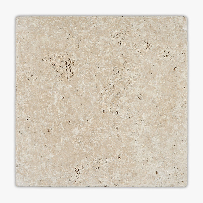 Ivory Tumbled 16x16 Travertine Paver
