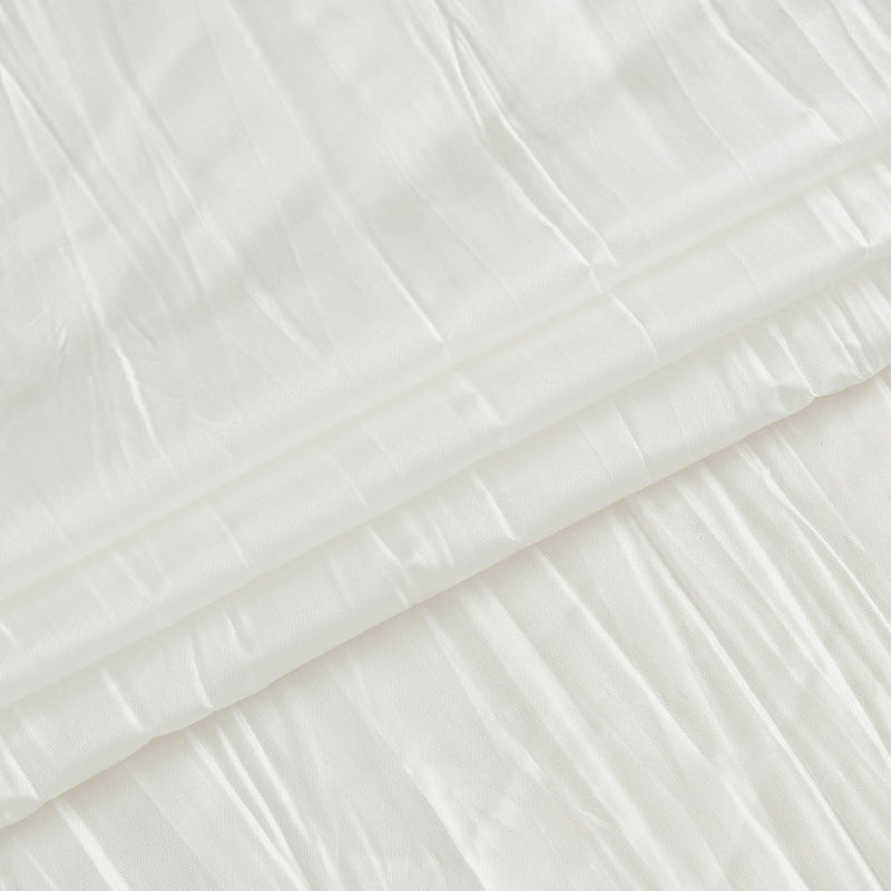 Paire de rideaux semi-transparents en polyester Calpine, Ivoire