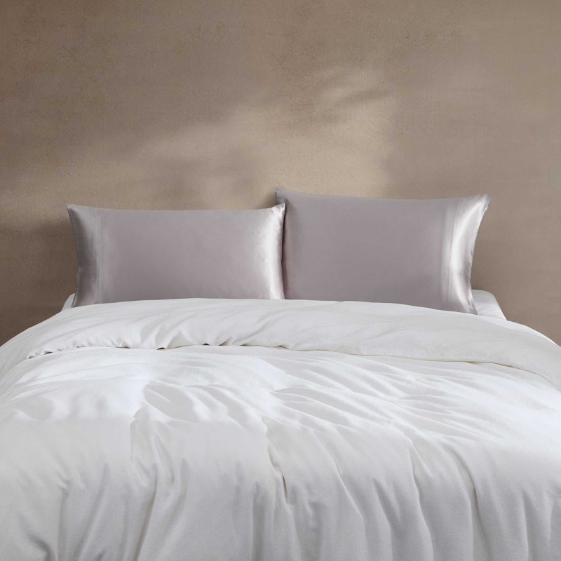Calvin Klein Mulberry Silk Solid 2 Piece Standard Pillowcase Set, Pink