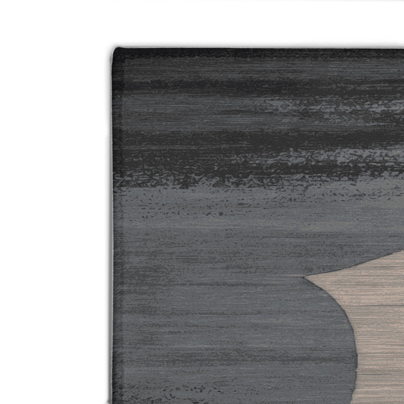 Watercolor Gray Indoor and Outdoor Area Rug, Rectangle 4' x 6'