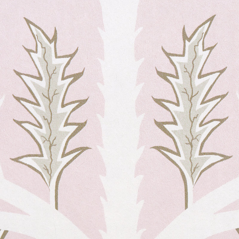 Papier peint Schumacher x Neisha Crosland Thistle, Rose