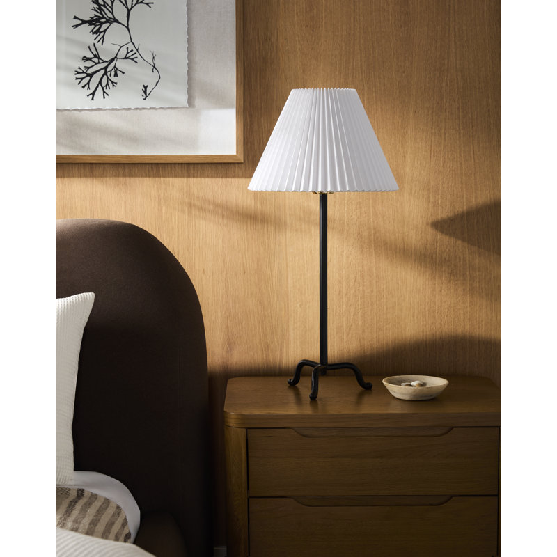 Dani Table Lamp, White, 28.25"H x 14"W x 14"D