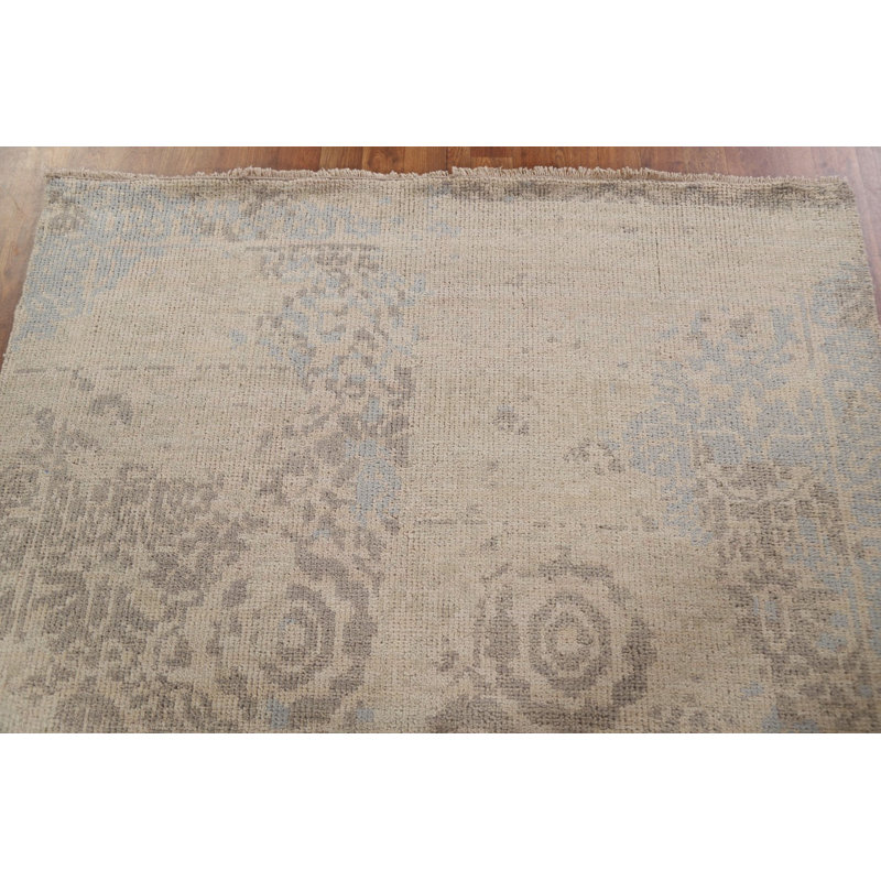 Tapis oriental abstrait marocain noué à la main 5 x 8