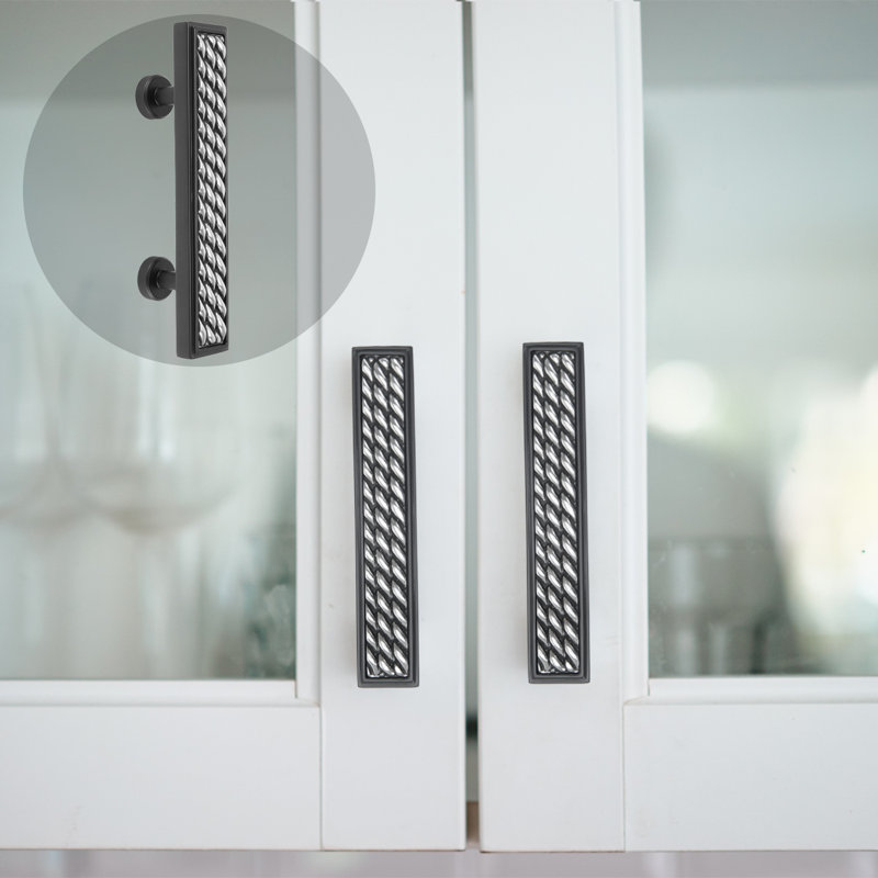 Spectra Waves 3" center to center pull, 4 Inch, Black/Chrome