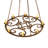 8 - Light Dimmable Wagon Wheel Chandelier