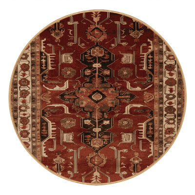 Tapis brun turc lavable à la machine