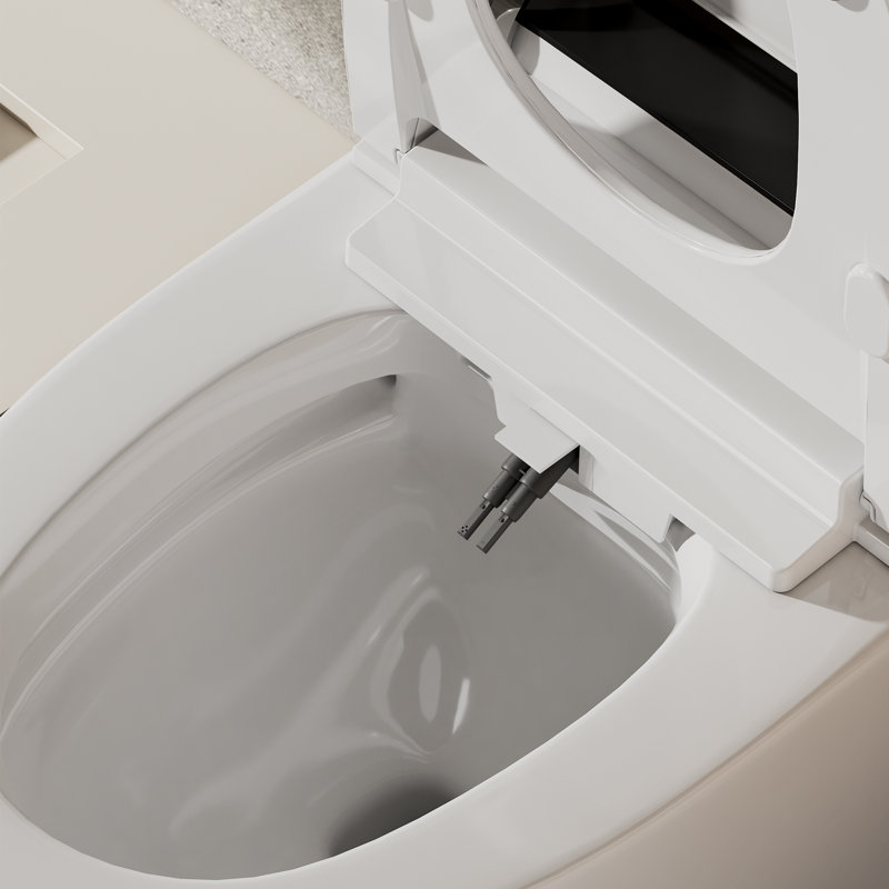 La toilette No-Power, All-Powerful - chasse d'eau, lavage, c'est terminé.