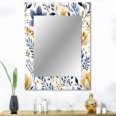 Moroccan Influence Floral Botanics - Floral Mirror Wall Decor