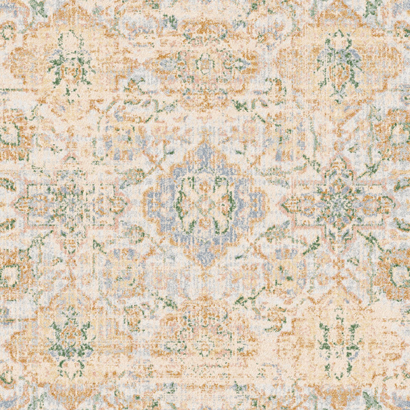Residency Vintage Focus Traditional Persian Area Rug, Rectangle 3'10" x 5'4"